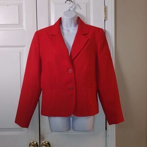 Giorgio Sant'Angelo red button down blazer jacket Sz 14  NWOT